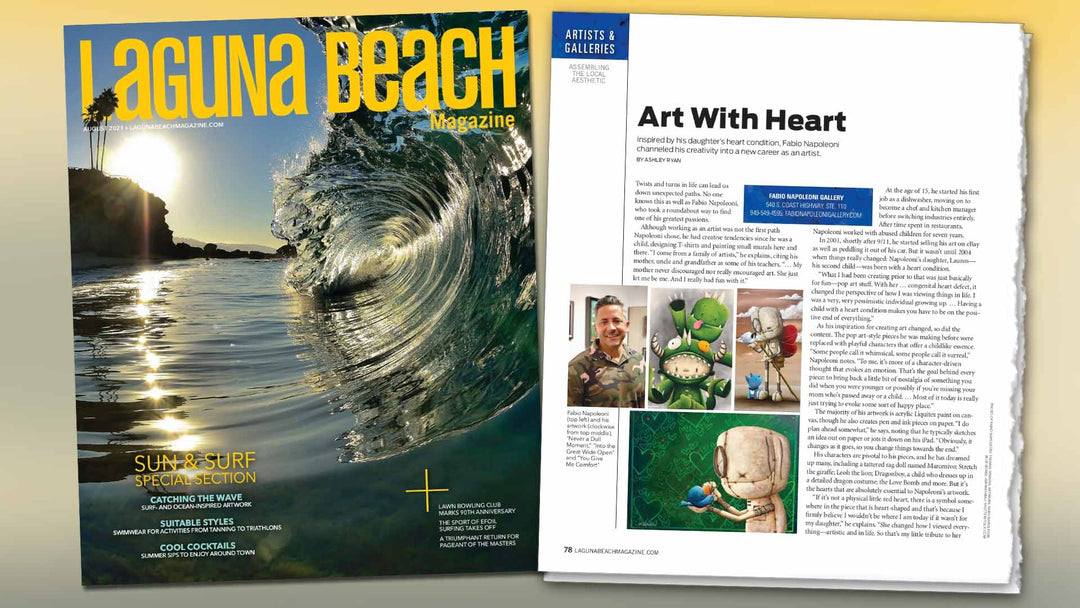 Laguna Beach Magazine Features Fabio Napoleoni Gallery