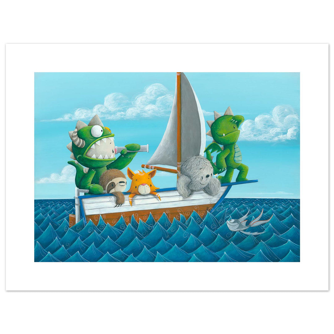 Fabio Napoleoni Great Day to Discover Limited Edition Paper Giclee