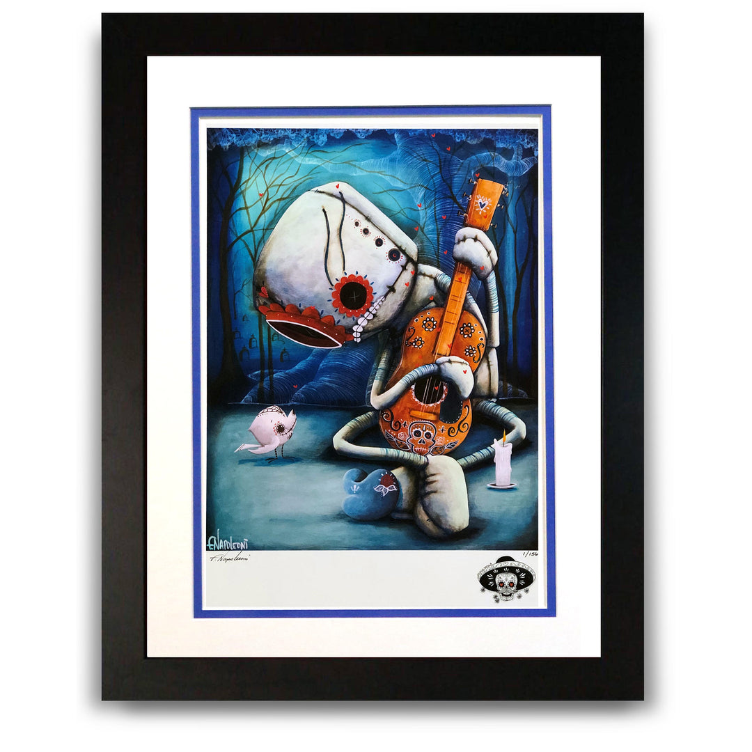 Fabio Napoleoni Day of the Dead Playing on my Heartstrings Remix Limited Edition Paper Giclee