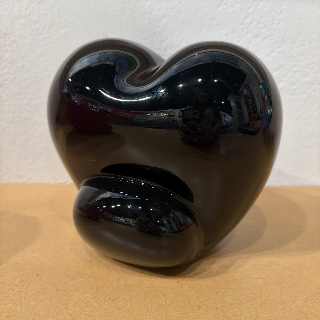 Fabio Napoleoni Black "Hardy Heart" Sculpture, limited edition of 25 Limited Edition