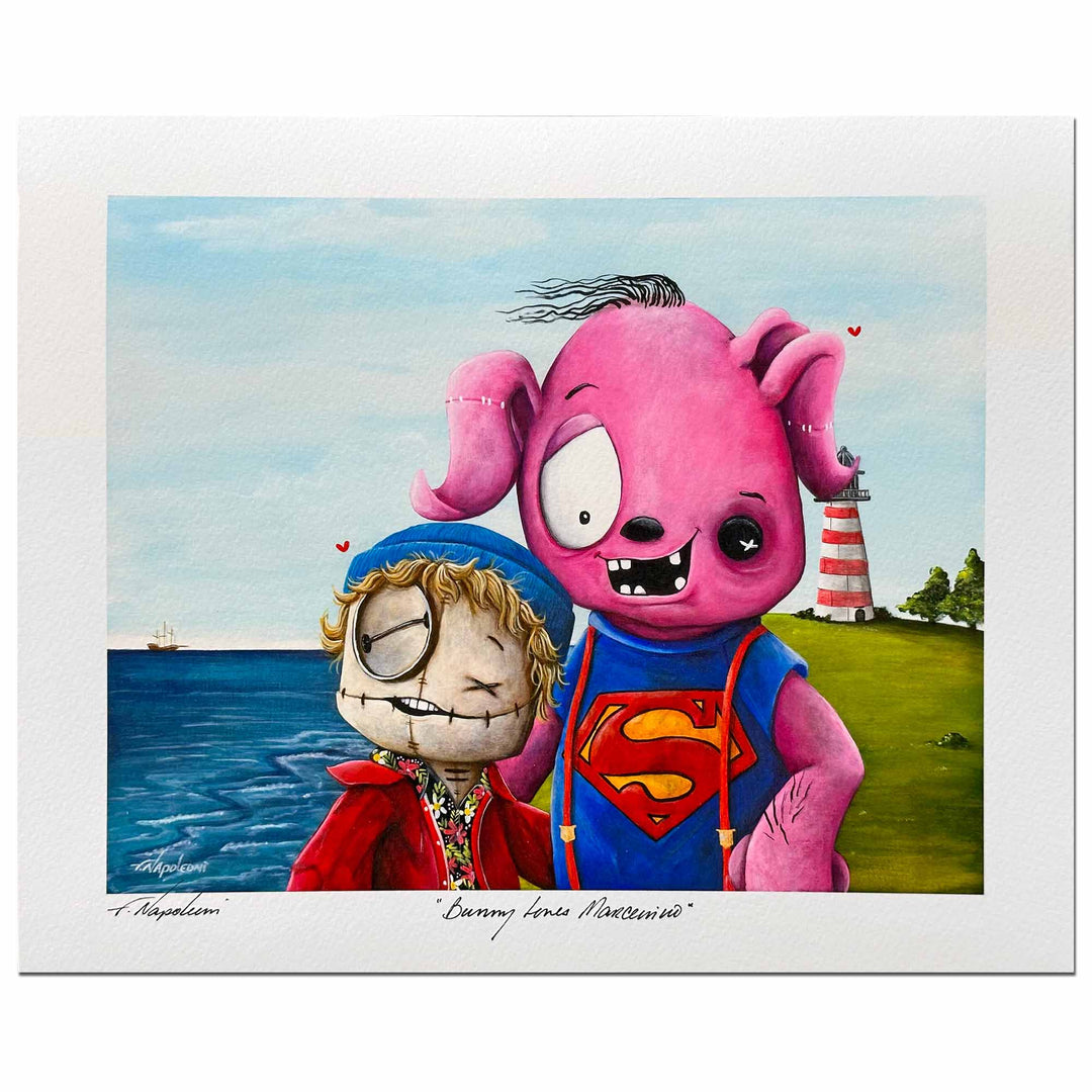 Fabio Napoleoni Bunny Loves Marcenivo Open Edition Giclee Print