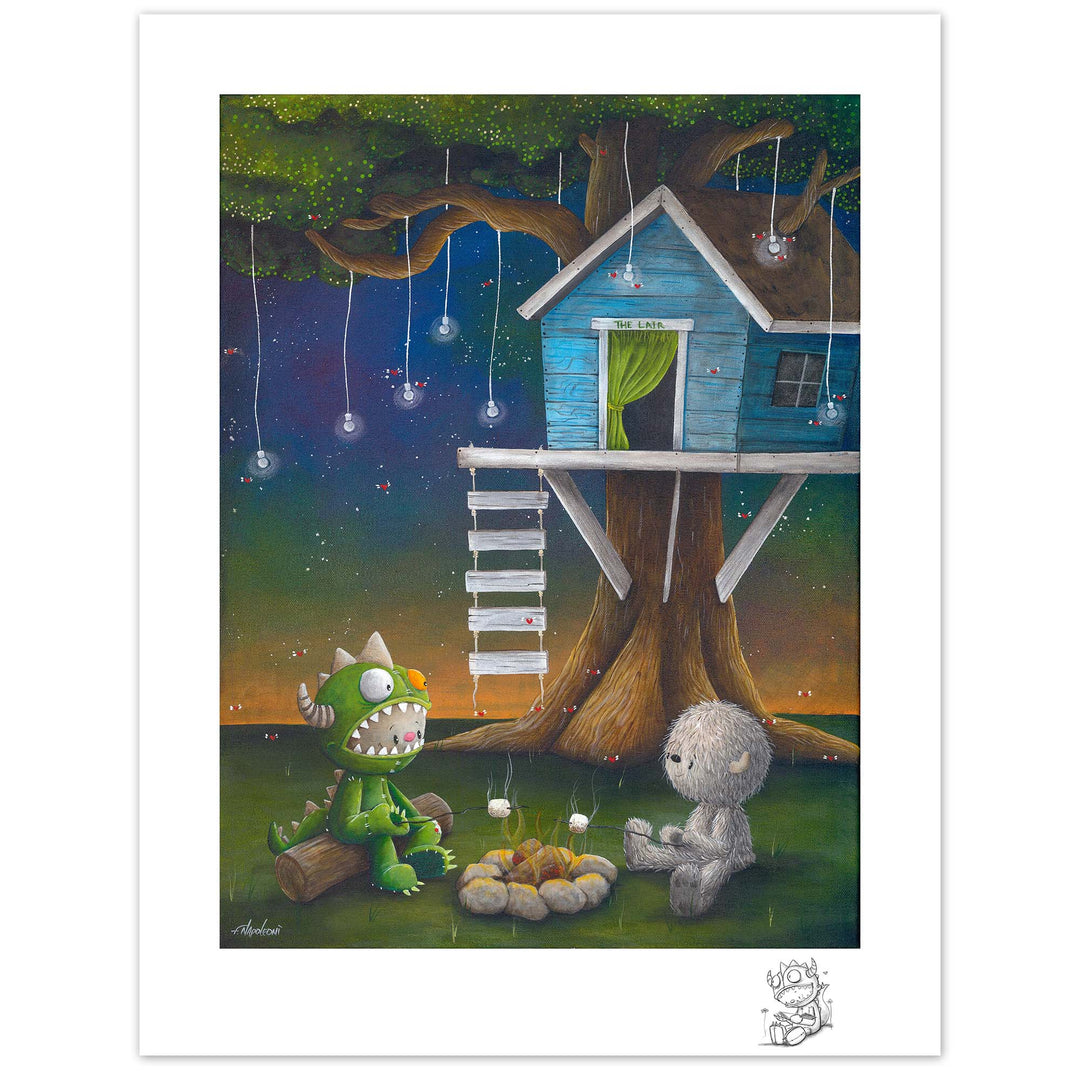 Fabio Napoleoni Campfire Chat Limited Edition Paper Giclee