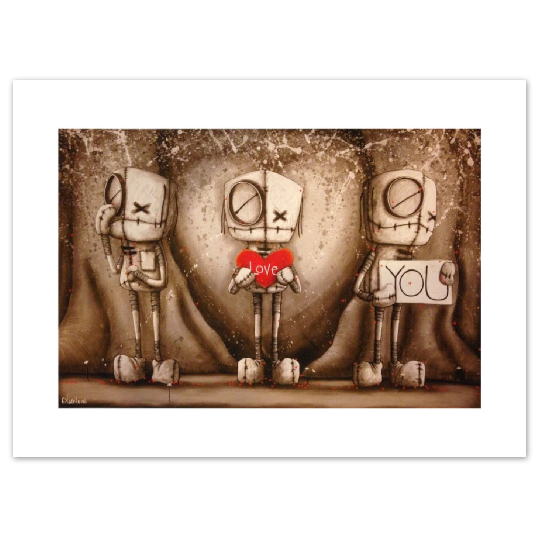 Fabio Napoleoni I Love You (Sepia) Open Edition Giclee Print